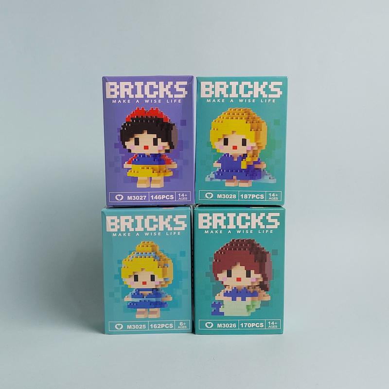 پک ۴ عددی لگو Bricks سری پرنسس های دیزنی