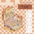 استیکر ۳ بعدی چیدمان ۳برگی بزرگ سری ۵ طرح چمدان
