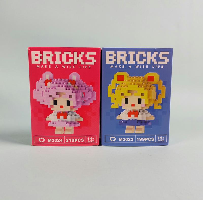 پک ۲ عددی لگو Bricks سری دختر مو طلایی و مو صورتی