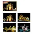 نقاشی خراشیدنی (اسکرچ برد) بناهای تاریخی A5 بسته 4 برگی
