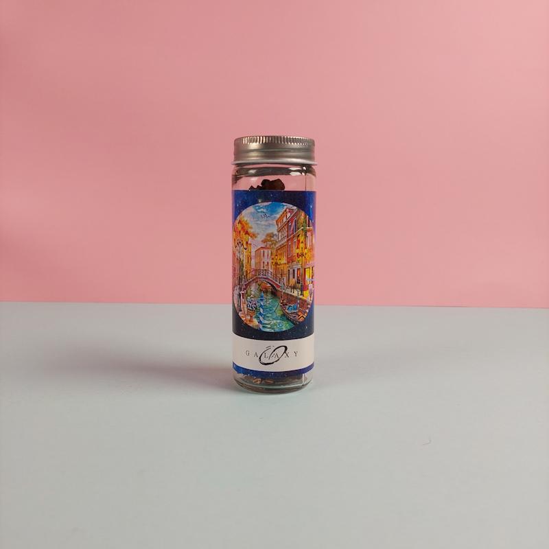 پازل چوبی بطری شیشه ای گلکسی طرح ونیز