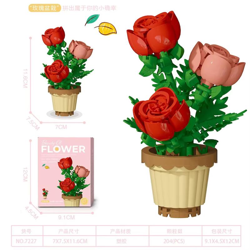 لگو FLOWER گلدانی گل رز ۲۷
