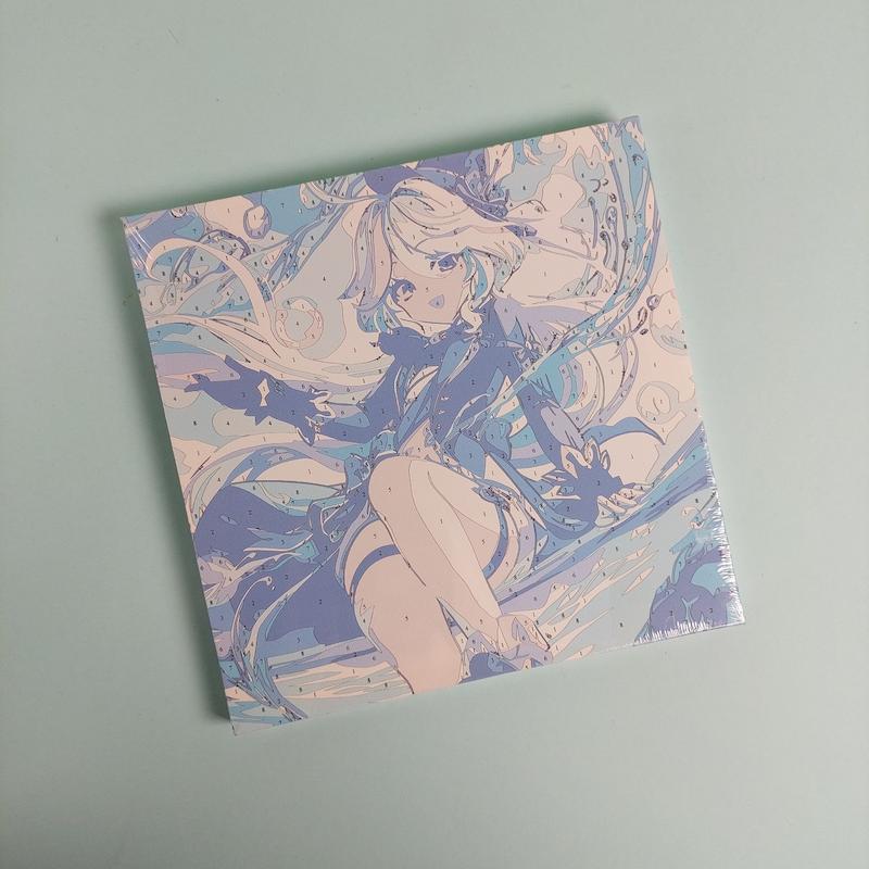 بوم رنگ آمیزی با اعداد سایز ۲۰ در ۲۰ طرح دختر آبی