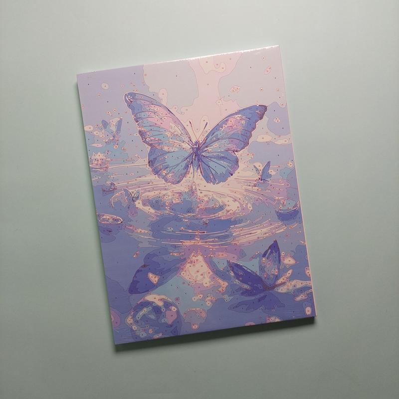 بوم رنگ آمیزی با اعداد سایز ۳۰ در ۴۰ طرح پروانه ها