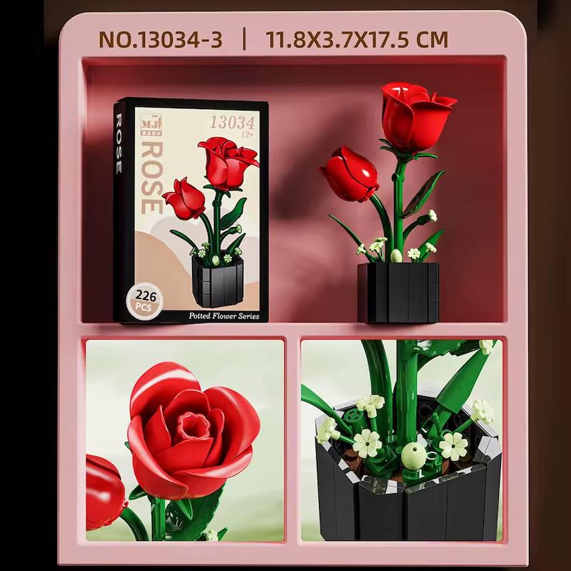لگو گلدانی بزرگ گل رز