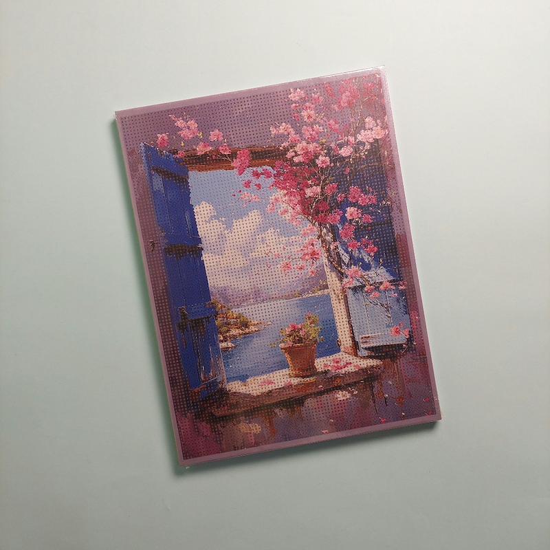 بوم نقاشی الماسی سایز ۳۰ در ۴۰ طرح پنجره