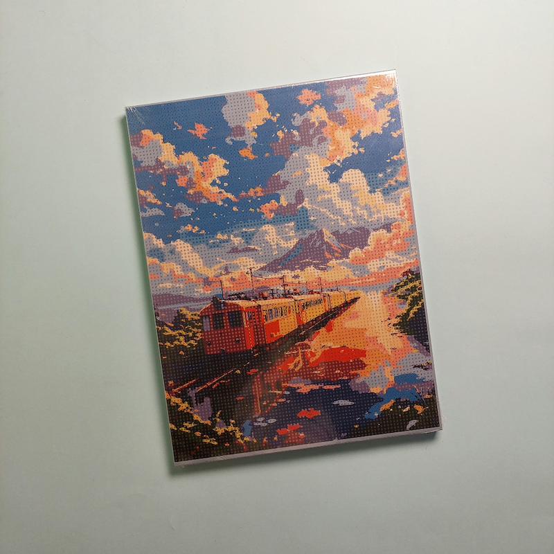 بوم نقاشی الماسی سایز ۳۰ در ۴۰ طرح قطار