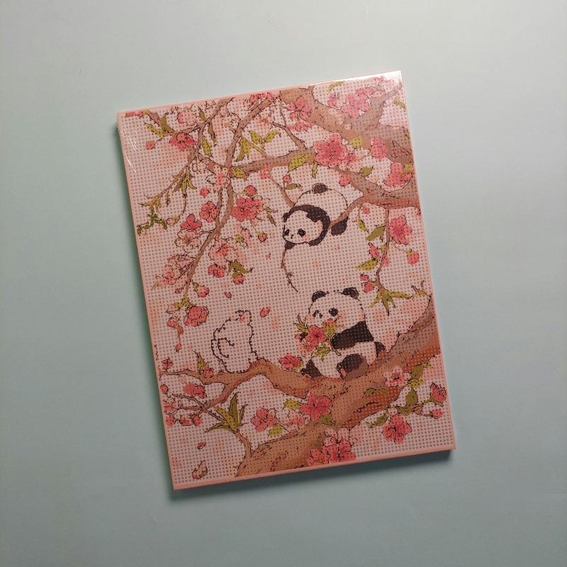 بوم نقاشی الماسی سایز ۳۰ در ۴۰ طرح درخت پاندا