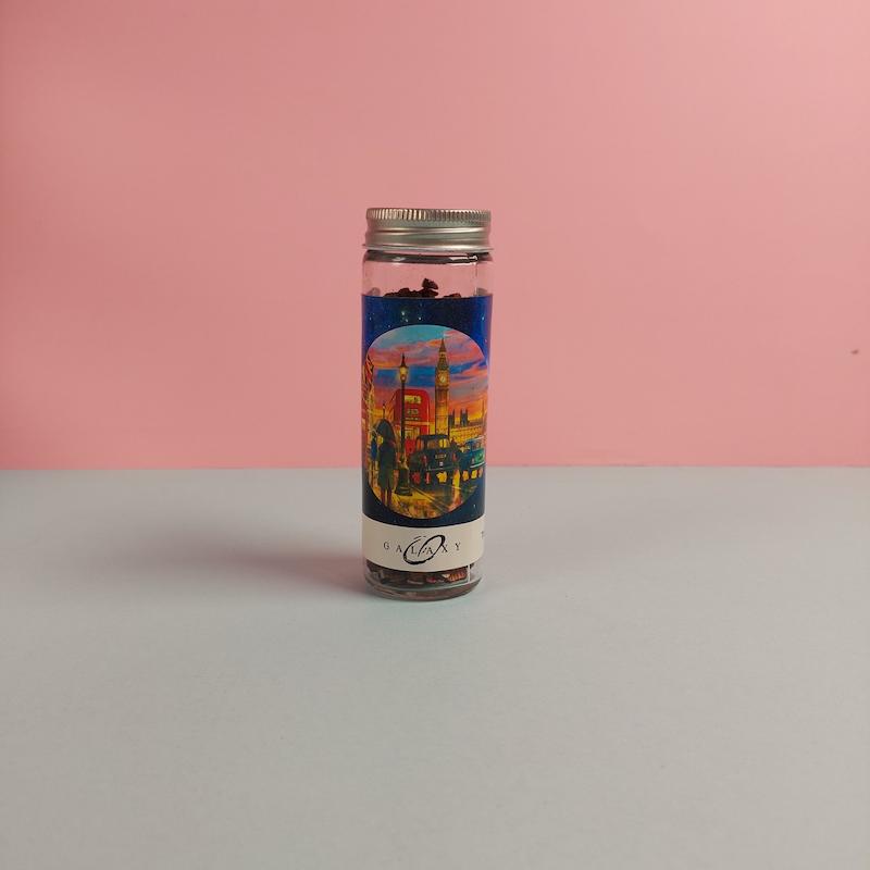 پازل چوبی بطری شیشه ای گلکسی طرح لندن