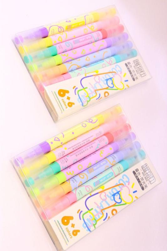 هایلایتر 6 رنگ دو سر