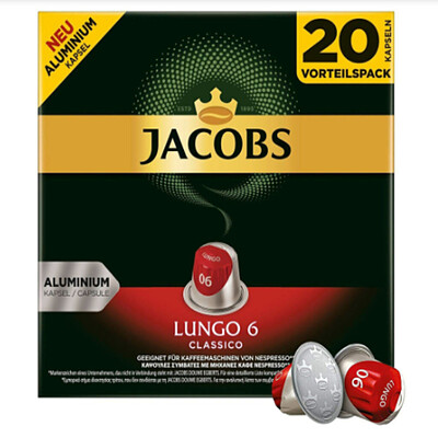 کپسول قهوه جاکوبز مدل لانگو کلاسیکو 20عددی | Jacobs lungo 6 classico