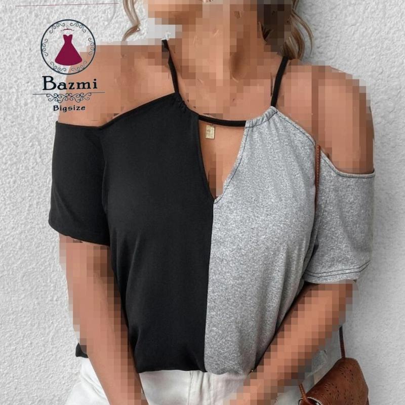 تیشرت فانتزی دورنگ