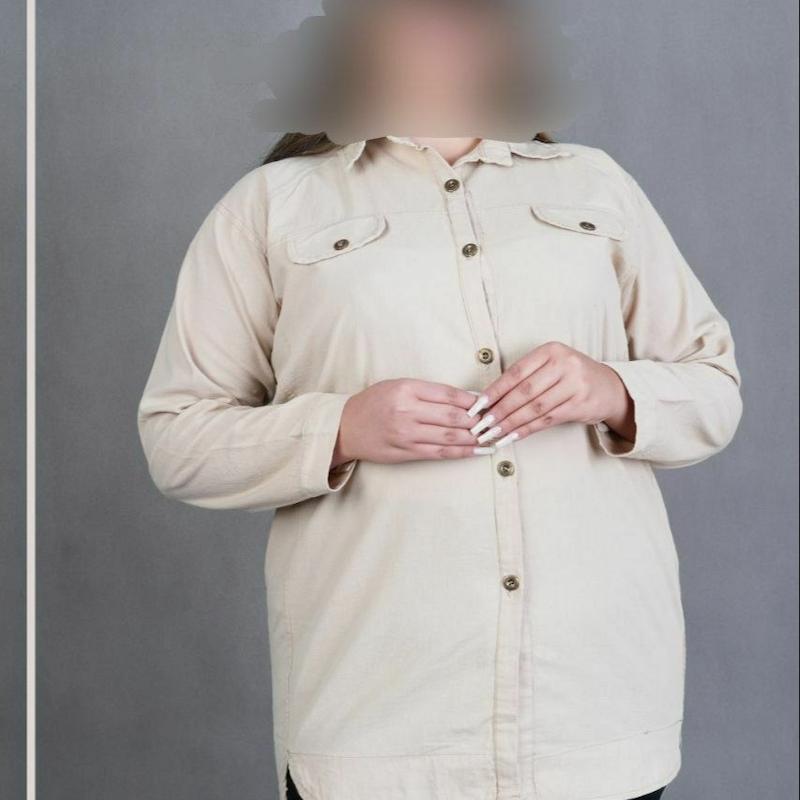مانتو کتان کاغذی ترک سایز بزرگ