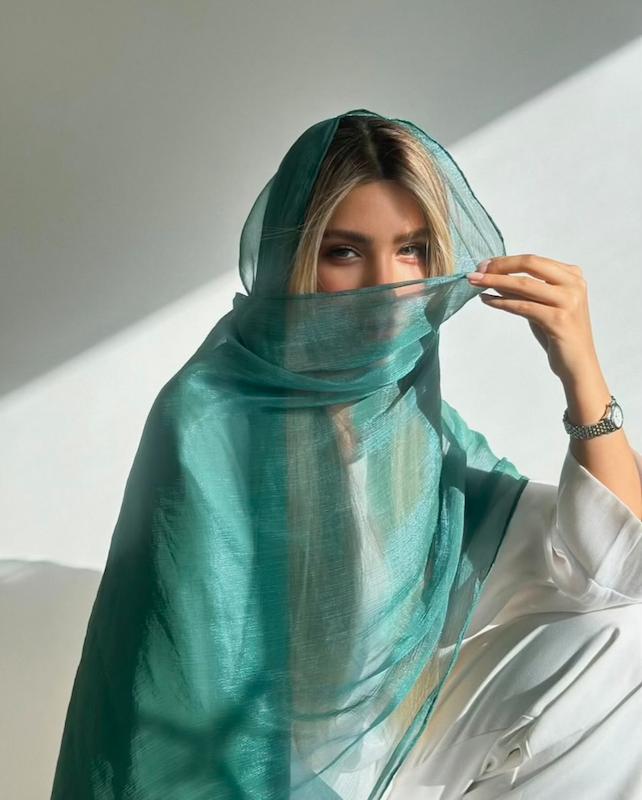 شال حریر شیشه ای 