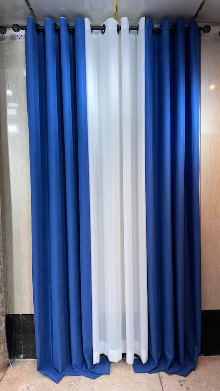 پرده مخمل ایرانی رنگ آبی