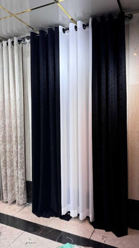 پرده مخمل ایرانی رنگ مشکی