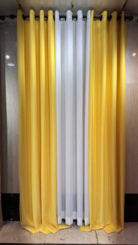 پرده مخمل ایرانی رنگ زرد