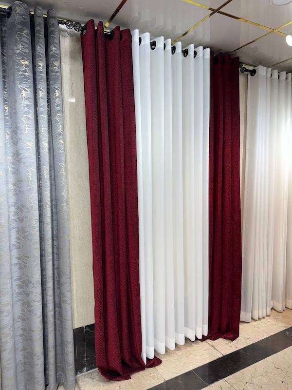 پرده اسکارلت ترکیه رنگ زرشکی