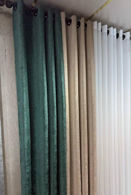 پرده اسکارلت ترکیه رنگ سبز