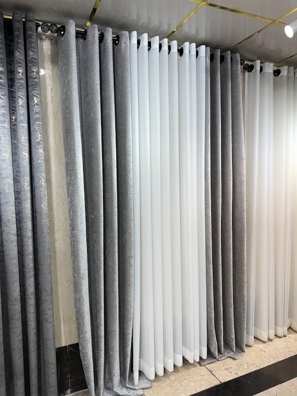 پرده اسکارلت ترکیه رنگ طوسی