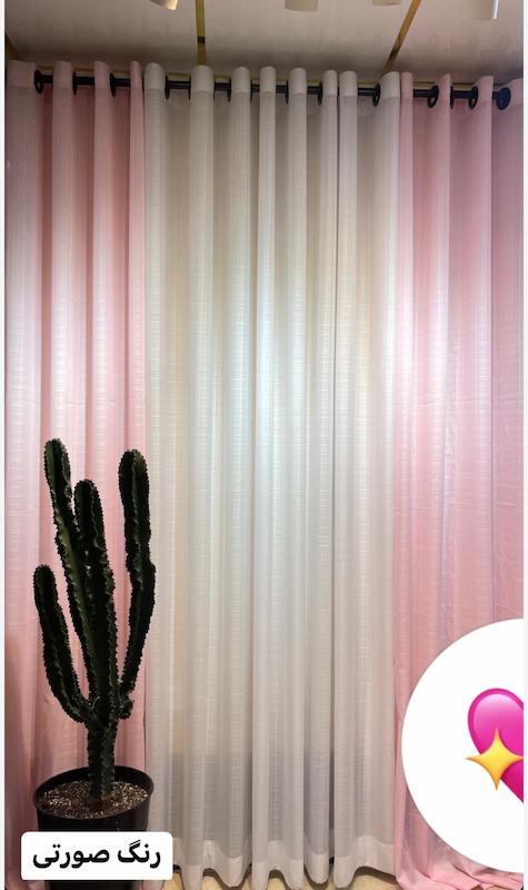 حریر کتان صورتی 