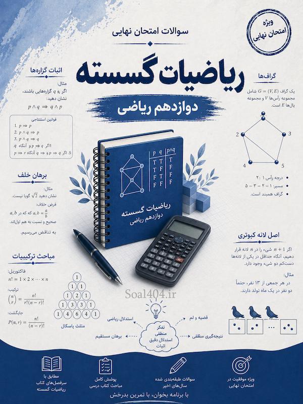 سوالات طبقه بندی شده امتحانات نهایی ریاضیات گسسته