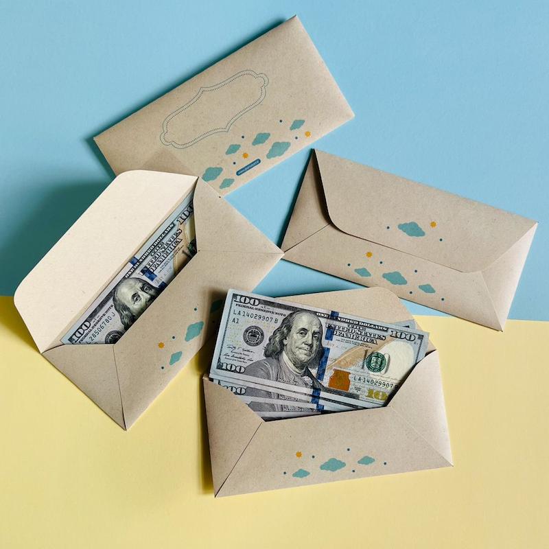 پاکت اسکناس، هدیه پول ، عیدی نقدی، پاکت پول، پاکت عیدی