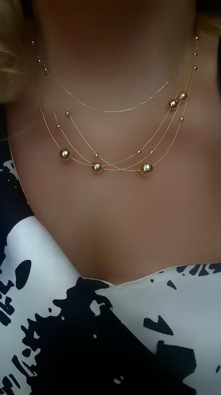 گردنبند سه لاین گوی