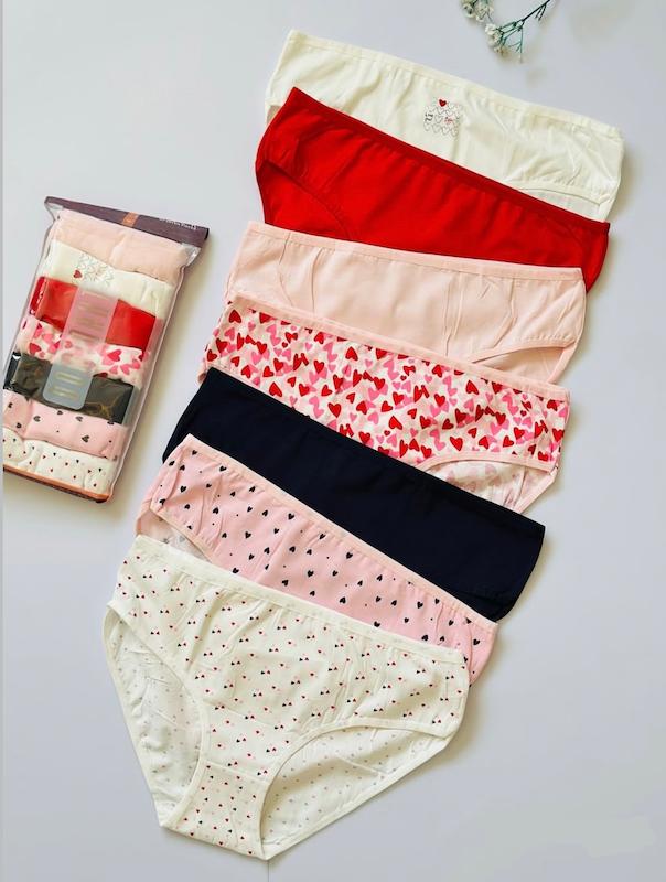 پک هفت عددی پنبه ایی قلبی