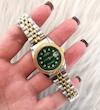 ساعت رولکس بنداستیل دورنگ صفحه سبز زنانه💲💲💲