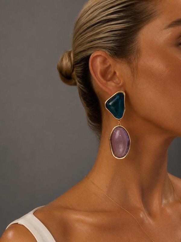 گوشواره طرح شیشه ای