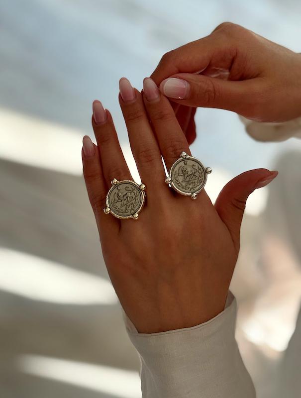 انگشتر سکه 4 گوی