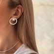گوشواره خاویاری آبکاری نقره با مروارید 