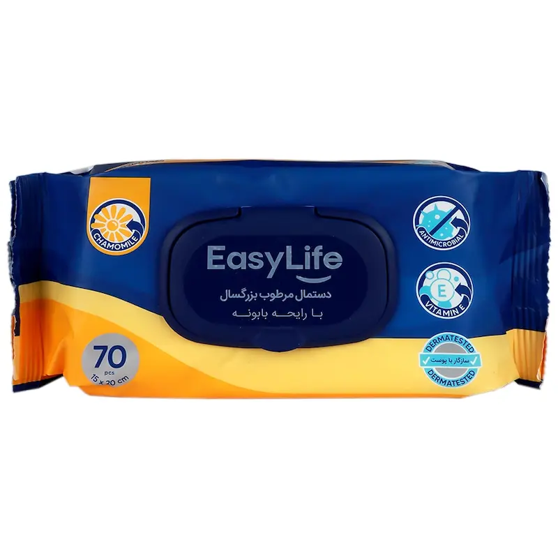 دستمال مرطوب بزرگسال بابونه ایزی لایف (70 عدد)