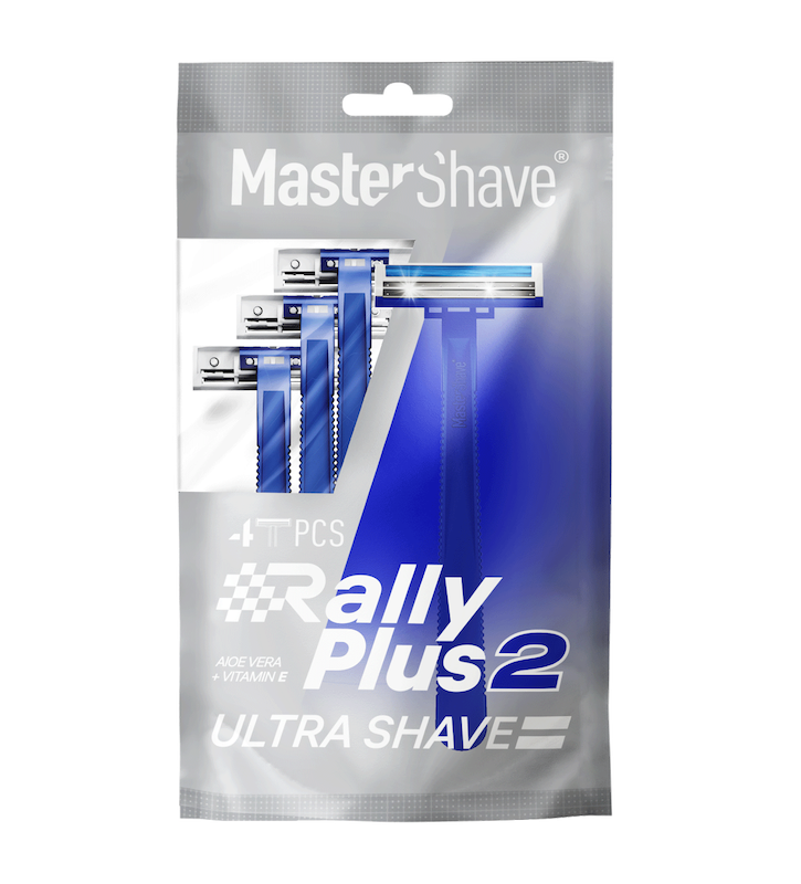 تیغ 2لبه صابون دار Rally Plus2 مستر شیو (4 عددی)