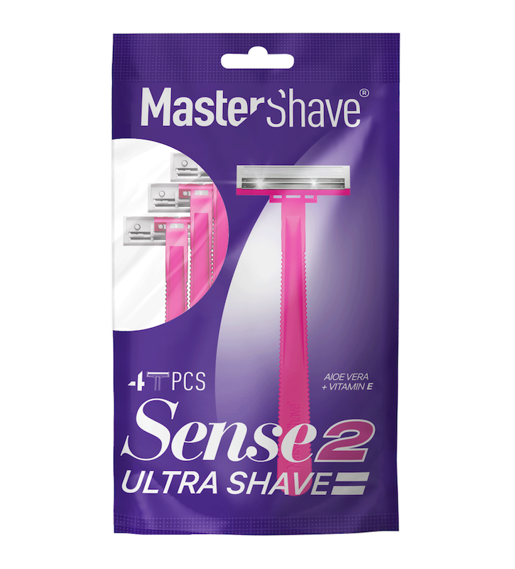 تیغ 2لبه صابون دار Sense2 مستر شیو (4 عددی)