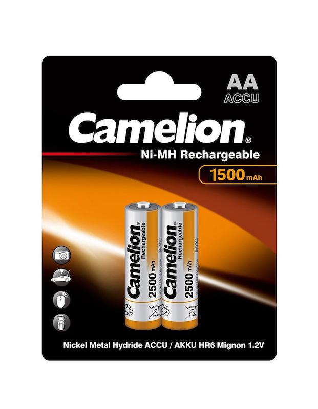 باتری قلمی قابل شارژ کارتی Ni-MH 1500 کملیون (2عددی)