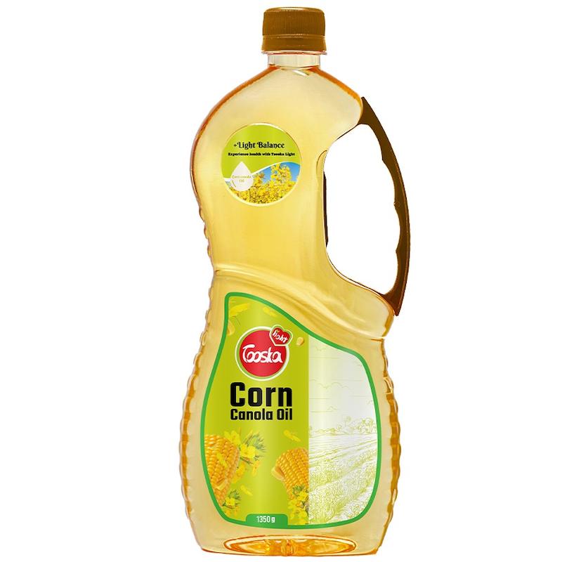 روغن مایع مخلوط ذرت و کانولا توسکا لایت (1350 گرم)