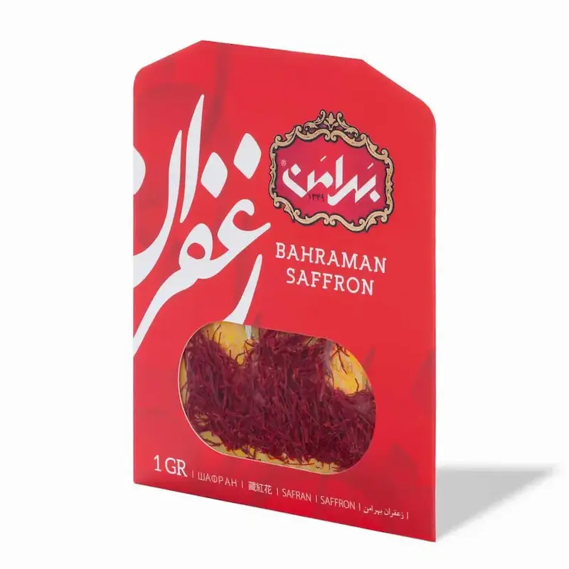 زعفران پاکتی ورقی سرگل 1 گرم بهرامن (12عدد)