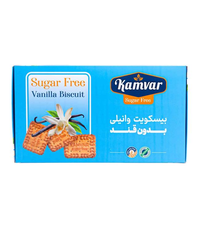  بیسکویت وانیلی بدون قند کامور (700 گرم)