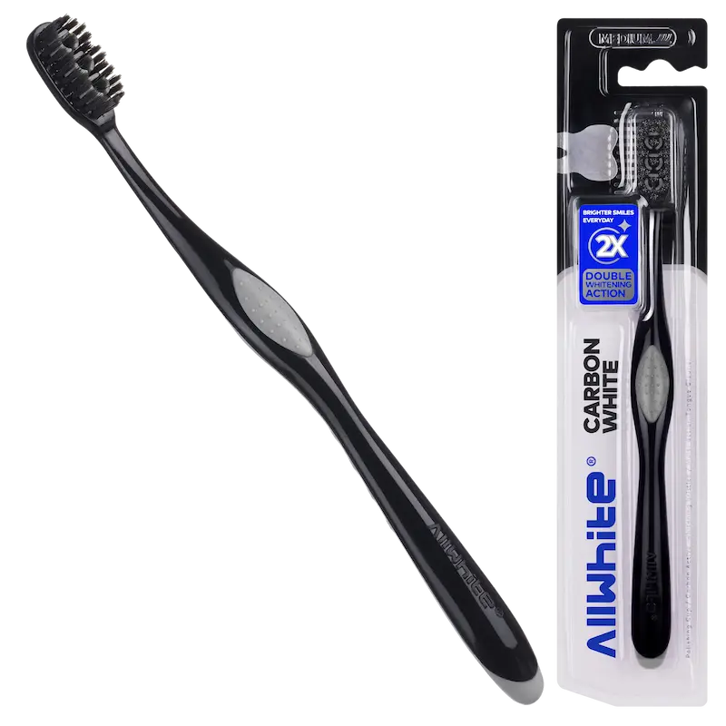 مسواک Carbon White با برس متوسط آل وایت (1 عدد)