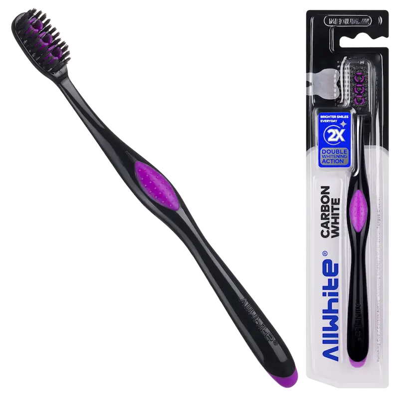 مسواک Carbon White با برس متوسط آل وایت (1 عدد)