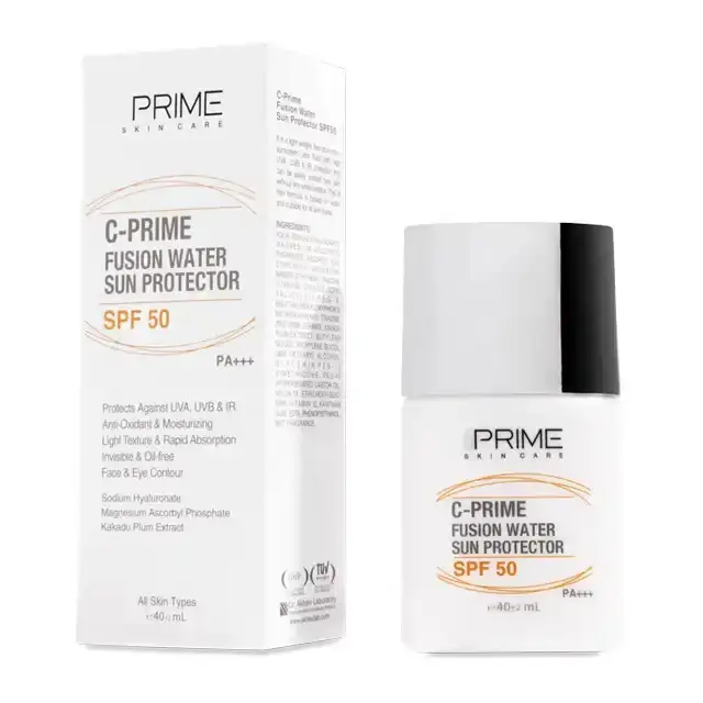 فلوئید ضدآفتاب بدون رنگ انواع پوست SPF50 پرایم (40 میلی لیتر)