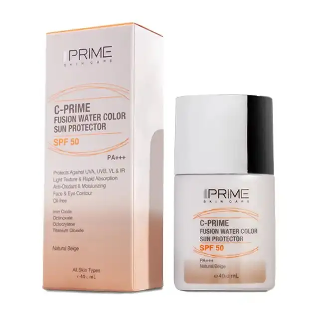 فلوئید ضدآفتاب بژ طبیعی انواع پوست SPF50 پرایم (40 میلی لیتر)