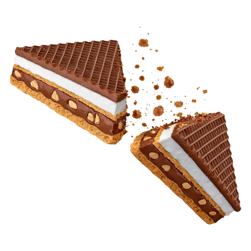 ویفر کاکائویی با کرم شیری فندقی تریپرز (22گرم)