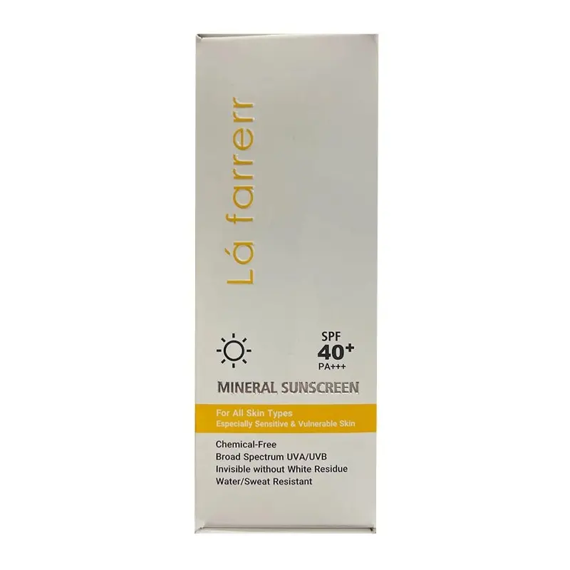 ضدآفتاب مینرال بدون رنگ SPF 40 لافارر (40 گرم)