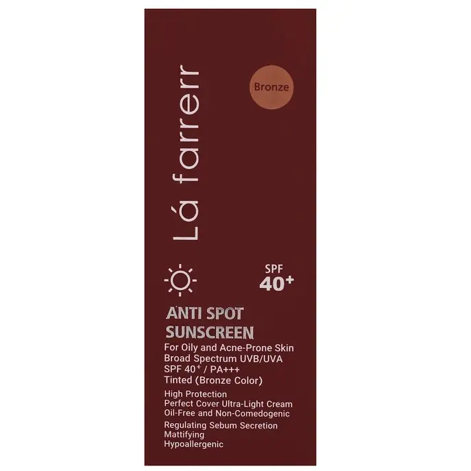 ضدآفتاب و ضد لک Bronze پوست چرب SPF 40 لافارر (40 گرم)