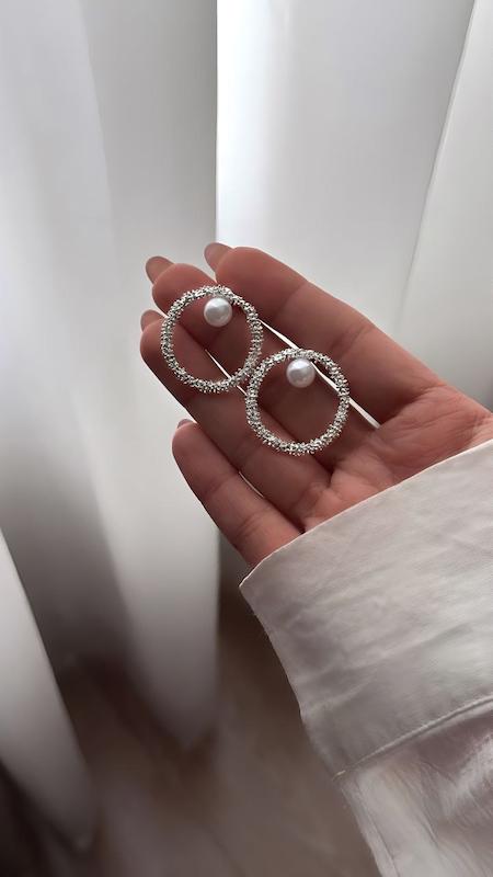گوشواره خاویاری تک مروارید
