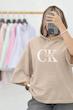 💖 تیشرت باکسی کلاه‌دار (سوپر پنبه)