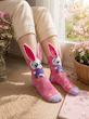 جوراب سه‌بعدی خرگوش گوش‌دار 🐰🧦✨